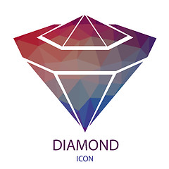 Image showing Diamond Icon. Jewerly Logo