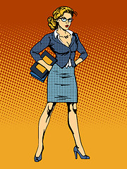 Image showing businesswoman superhero woman vamp