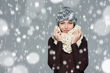 Image showing Christmas girl, winter concept.