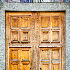 Image showing old door in italy land europe architecture and wood the historic