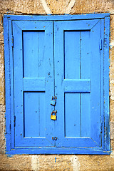 Image showing  window in morocco africa and old  blue