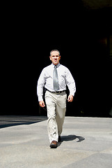 Image showing Businessman walk