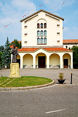 Image showing column old architecture in  europe        and sunlight