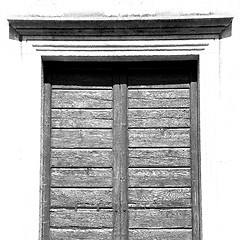 Image showing old   door    in italy old ancian wood and traditional  texture 