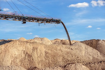 Image showing Large excavator machine in the mine