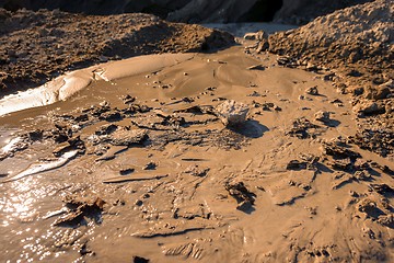 Image showing Dry soil closeup before rain