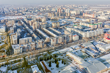 Image showing Aerial bird view of Tyumen City.Russia