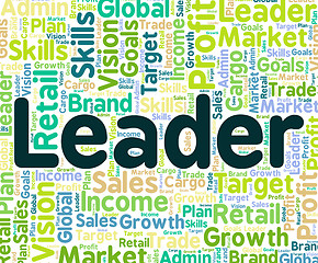 Image showing Leader Word Represents Manage Led And Authority