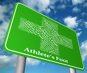 Image showing Athlete\'s Foot Shows Tinea Pedis And Ailment