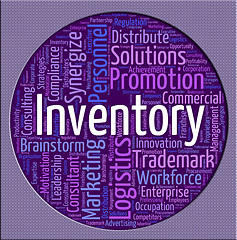 Image showing Inventory Word Shows Wordclouds Merchandise And Supply