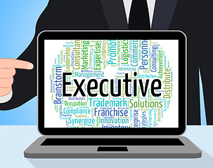 Image showing Executive Word Represents Senior Administrator And Chairwoman