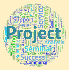 Image showing Project Word Represents Venture Words And Enterprise