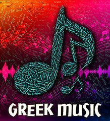 Image showing Greek Music Indicates Sound Tracks And Audio