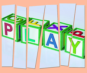 Image showing Play Letters Show Fun Enjoyment And Games