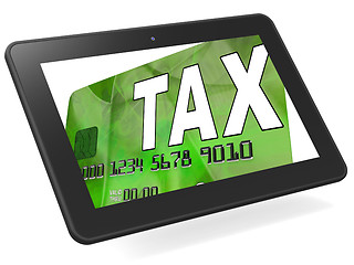 Image showing Tax On Credit Debit Card Calculated Shows Taxes Return IRS