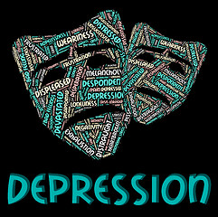 Image showing Depression Word Represents Hopelessness Sad And Text