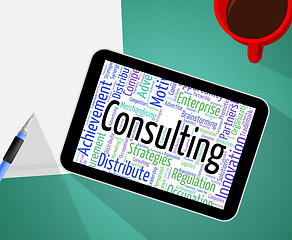 Image showing Consulting Word Means Take Counsel And Ask