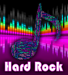 Image showing Hard Rock Music Represents Sound Tracks And Harmonies