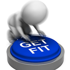 Image showing Get Fit Pressed Means Training And Workout