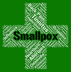 Image showing Smallpox Word Shows Ill Health And Ailment