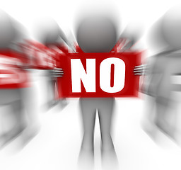 Image showing Characters Holding Yes No Signs Displays Advice And Guidance