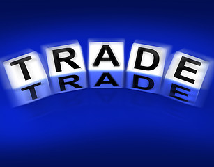 Image showing Trade Blocks Displays Trading Forex Commerce and Industry