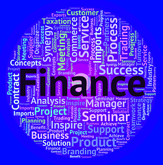 Image showing Finance Word Shows Text Accounting And Business