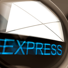 Image showing Express Mail Means Fast And Priority Post