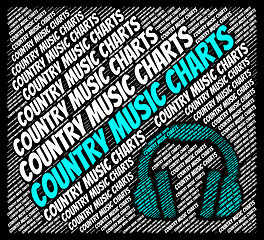 Image showing Country Music Charts Shows Best Seller And Audio