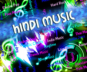 Image showing Hindi Music Represents Sound Tracks And Hindustani