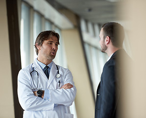 Image showing doctor handshake with a patient