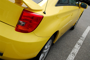 Image showing Yellow sports car