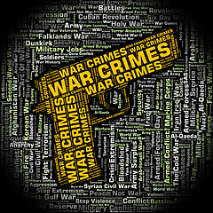 Image showing War Crimes Represents Illegal Act And Battles