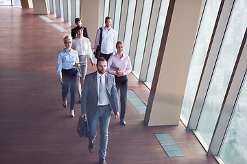 Image showing business people group walking