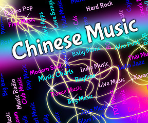 Image showing Chinese Music Means Sound Track And Asian