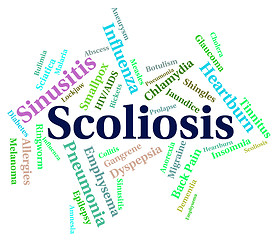 Image showing Scoliosis Word Means Poor Health And Ailments