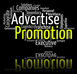 Image showing Promotion Word Indicates Promotional Discounts And Discount