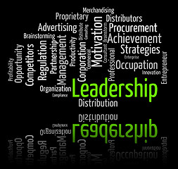 Image showing Leadership Word Shows Wordcloud Initiative And Management