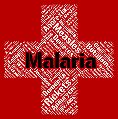 Image showing Malaria Word Shows Ill Health And Disability