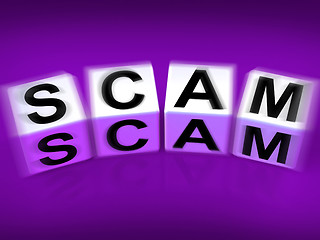 Image showing Scam Displays Fraud Scheme to Rip-off or Deceive