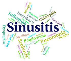 Image showing Sinusitis Word Represents Ill Health And Crs