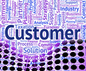 Image showing Customer Word Shows Shoppers Consumers And Consumer