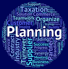 Image showing Planning Word Means Wordcloud Target And Objectives