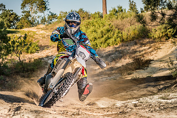 Image showing Enduro bike rider