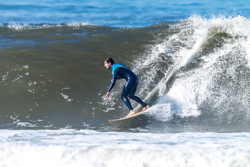 Image showing Surfing the waves