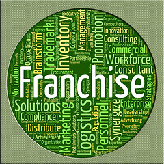 Image showing Franchise Word Represents Wordcloud Concession And Franchises