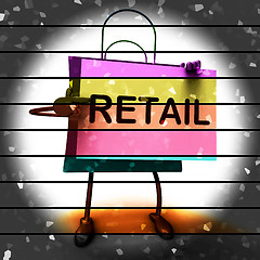 Image showing Retail Shopping Bag Shows Consumer Selling Or Sales