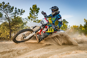 Image showing Enduro bike rider