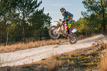 Image showing Enduro bike rider