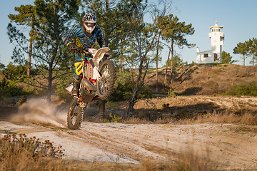 Image showing Enduro bike rider